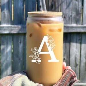 Homemade Iced coffee glass - personalized!!
